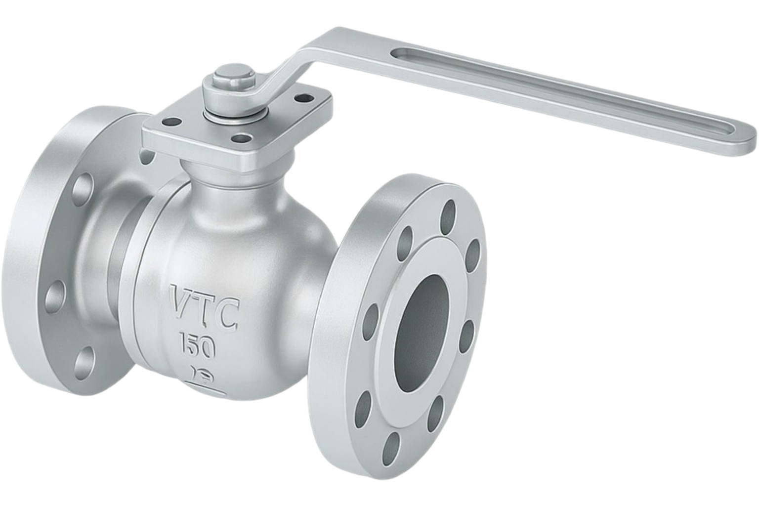 Ball valve with floating ball stainless steel class 150 with level