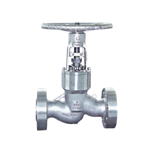 Bellowed globe valve with rising stem class 300