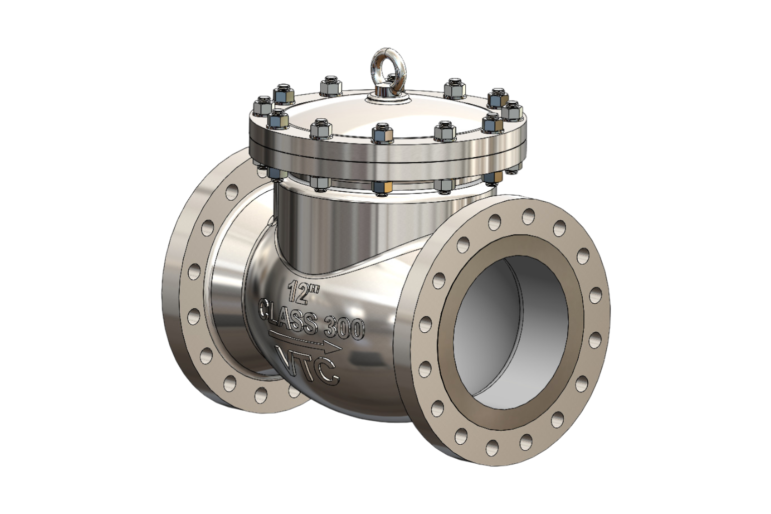 Swing check valve API 6D carbon stainless steel
