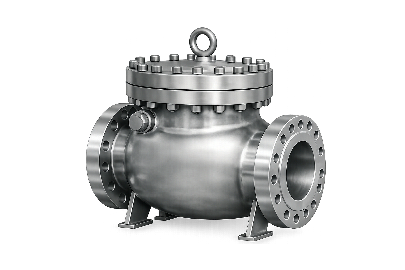 Swing check valve API 6D carbon stainless steel