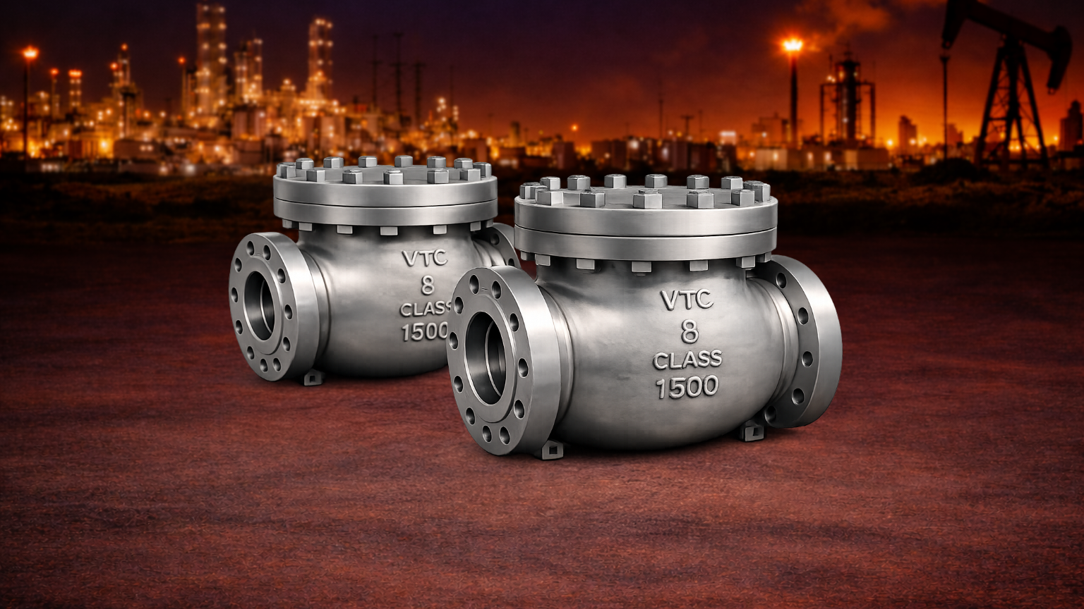 Swing check valve with internal pin class 300