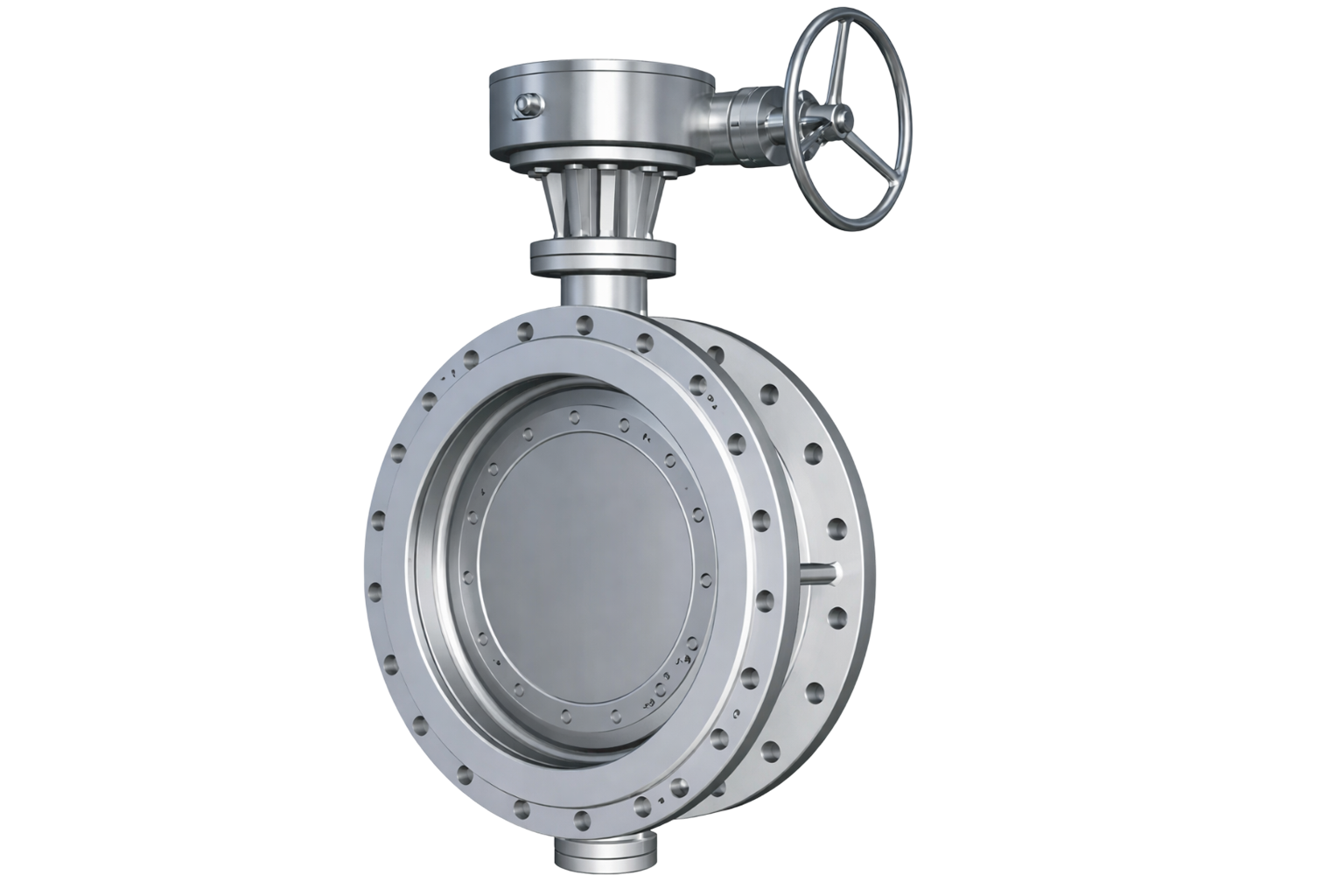 Triple excentric butterfly valve stainless steel double flanged EN 558 PN 40