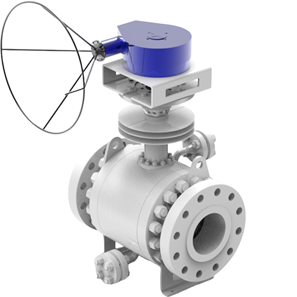 Trunnion ball valve stainless steel manual PN 40 stainless steel edited