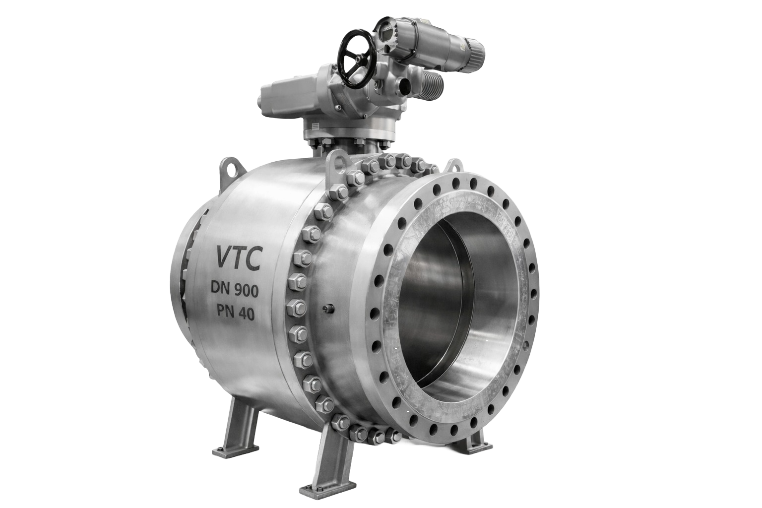 Trunnion ball valve with gearbox EN 558 carbon steel PN25